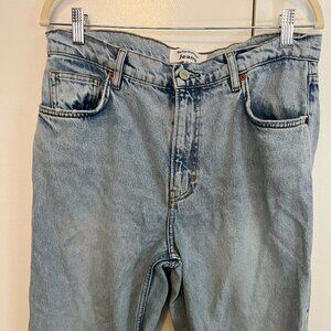 Reformation Bobbi mid-rise boyfriend jeans, light wash, size 29